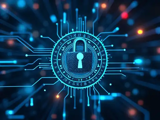 Data security and encryption-themed visual for Darwin Casino